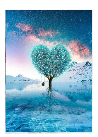 Diamantové vyšívání Obrazy s kamínků KAMÍNKY JSOU PO CELÉ PLOŠE srdce srdíčko > 30x40cm