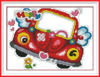 Vyšívací sada křížkové vyšívání auto