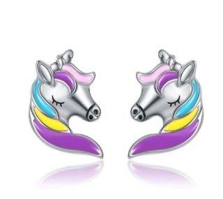 Náušnice dětské pony poník barevný