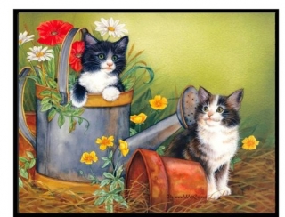 Diamantové vyšívání Obrazy s kamínků KAMÍNKY JSOU PO CELÉ PLOŠE kočky > 25x20cm
