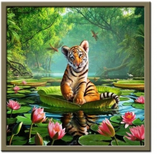 Diamantové vyšívání Obrazy s kamínků KAMÍNKY JSOU PO CELÉ PLOŠE > 20x20cm