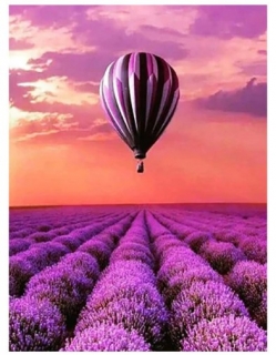 Kamínkové vyšívání obraz z kamínků Vyšívací sada diamantové vyšívání KAMÍNKY JSOU PO CELÉ PLOŠE balon > 15x20cm