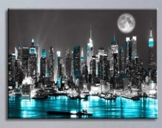 Diamantové vyšívání Obrazy s kamínků KAMÍNKY JSOU PO CELÉ PLOŠE město > 25x20cm