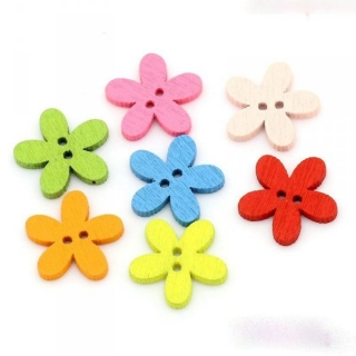 Knoflík kytička světle růžová
