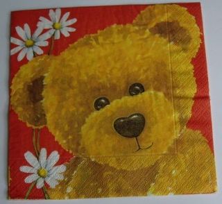 Ubrousek medvídek ubrousek na decoupage medvěd