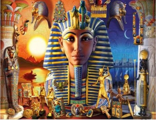 Diamantové vyšívání Obrazy s kamínků KAMÍNKY JSOU PO CELÉ PLOŠE Egypt hlava > 20x25cm
