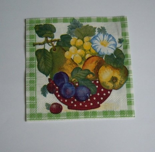 Ubrousek mísa s ovocem ubrousek na decoupage
