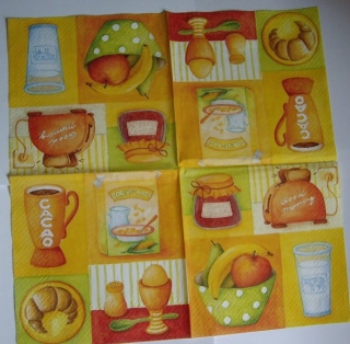 Ubrousek snídaně ubrousek na decoupage