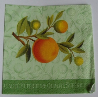 Ubrousek pomeranč ubrousek na decoupage