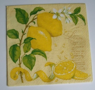 Ubrousek citrón ubrousek na decoupage lemon