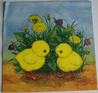 Ubrousek kuřátka ubrousek na decoupage