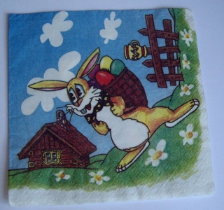 Ubrousek zajíc velikonoce ubrousek na decoupage