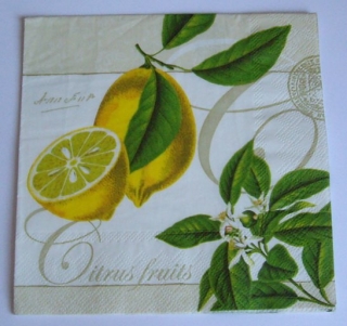Ubrousek citrón citroník ubrousek na decoupage