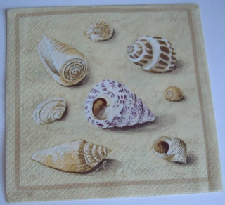 Ubrousek mušle mušličky ubrousek na decoupage