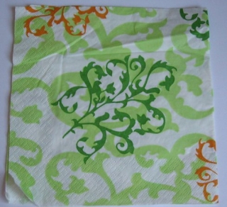 Ubrousek větvička zelená ubrousek na decoupage