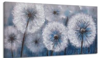 Diamantové vyšívání Obrazy s kamínků KAMÍNKY JSOU PO CELÉ PLOŠE pampeliška > 15x30cm