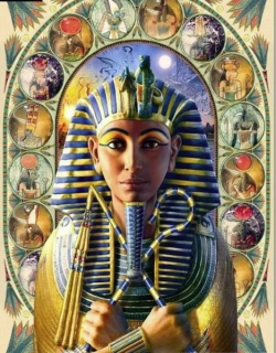 Kamínkové vyšívání Obrázek s kamínků Vyšívací sada diamantové vyšívání KAMÍNKY JSOU PO CELÉ PLOŠE Egypt žena > 20x15cm