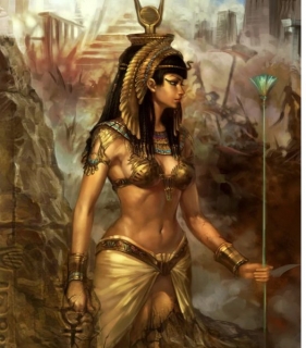 Kamínkové vyšívání Obrázek s kamínků Vyšívací sada diamantové vyšívání KAMÍNKY JSOU PO CELÉ PLOŠE Egypt žena - > 20x15cm