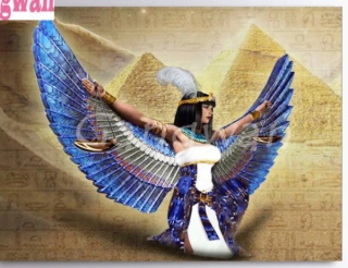 Diamantové vyšívání Obrazy s kamínků KAMÍNKY JSOU PO CELÉ PLOŠE Egypt křídla > 20x20cm