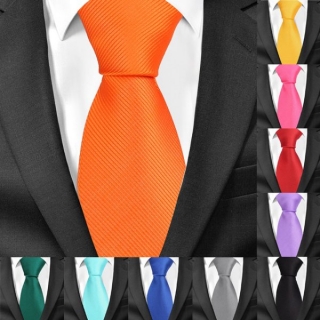 Kravata uvázat moderní záležitost pro muže i ženy šířka 8cm > varianta oranžová