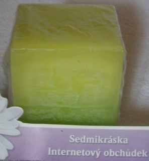 Svíčka zelená kostka