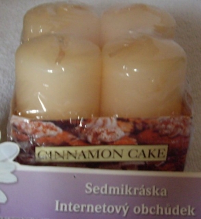 Svíčky v balení 4Ks Cinnamon Cake