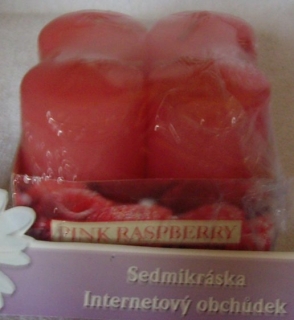 Svíčky v balení 4Ks Pink Raspberry