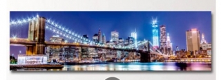 Diamantové vyšívání Obrazy s kamínků KAMÍNKY JSOU PO CELÉ PLOŠE most zářící > 20x60cm