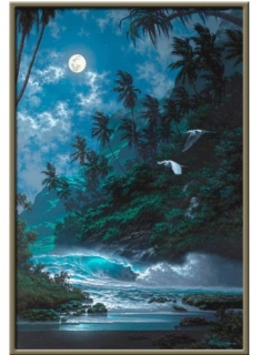 Diamantové vyšívání Obrazy s kamínků KAMÍNKY JSOU PO CELÉ PLOŠE noc > 20x30cm