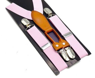 Kšandy šle dětské 4 x klips délka 65cm DĚTSKÉ > varianta Růžová