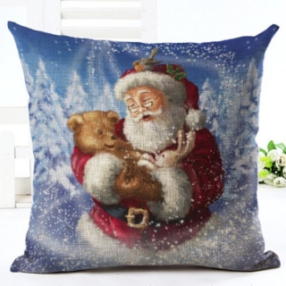 Vánoční polštář santa a medvídek  rozměr 45 x 45 cm Povlak na polštář
