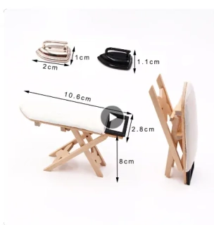 Žehlící prkno 2 x žehlička rozkládací miniatura 