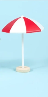 Slunečník deštník miniatura červeno bílý 