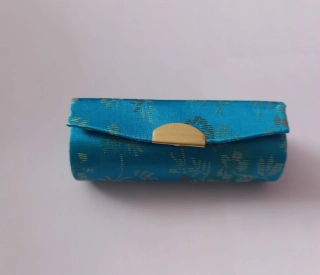 Pouzdro na rtěnku se zrcátkem 3x3x8,5cm modrá