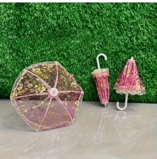 Deštník slunečník krajkový miniatura