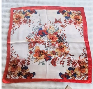 Šátek šáteček letuška 50x50cm retro květiny