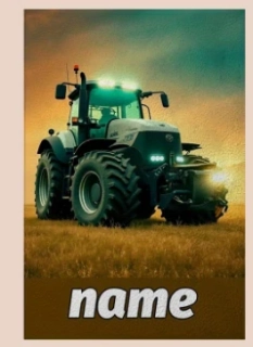 Ručník s vlastním jménem traktor pole