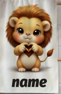 Ručník s vlastním jménem lvíček lev