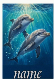 Ručník s vlastním jménem delfíni 