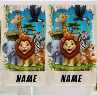 Ručník s vlastním jménem zvířátka 