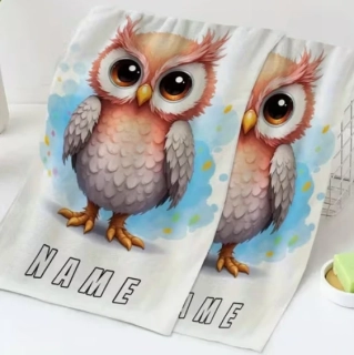 Ručník s vlastním jménem sova 