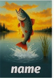 Ručník s vlastním jménem ryba rybář