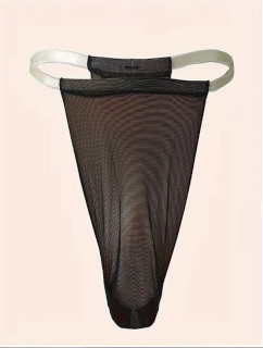 Tanga pánské sexy prádlo pro muže černé