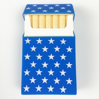 Pouzdro na cigarety hvězdička modrá
