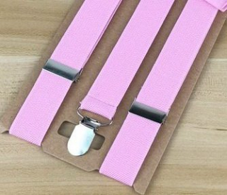 Kšandy šle 2,5cm x 120cm pánské dámské > varianta Růžová světle