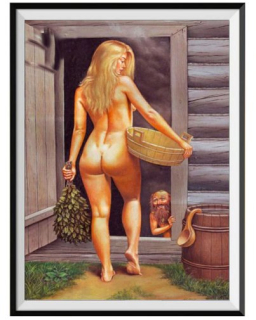Diamantové vyšívání Obraz s kamínků KAMÍNKY NEJSOU PO CELÉ PLOŠE nahá žena > 25x30cm
