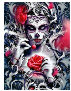 Diamantové vyšívání Obrazy s kamínků KAMÍNKY JSOU PO CELÉ PLOŠE žena vamp > 20x25cm
