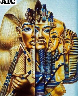 Diamantové vyšívání Obrazy s kamínků KAMÍNKY JSOU PO CELÉ PLOŠE Egypt hlavy > 20x25cm