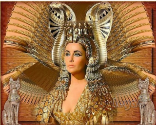 Diamantové vyšívání Obrazy s kamínků KAMÍNKY JSOU PO CELÉ PLOŠE Egypt Kleopatra > 20x25cm