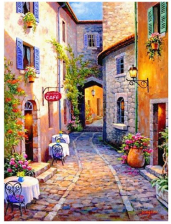 Diamantové vyšívání Obrazy s kamínků KAMÍNKY JSOU PO CELÉ PLOŠE Italské uličky > 20x25cm